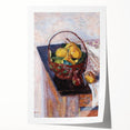 Vintage Still Life Wall Art - Basket of Fruit in Warm, Earthy Tones