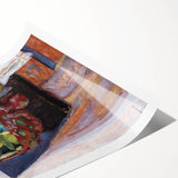 Vintage Still Life Wall Art - Basket of Fruit in Warm, Earthy Tones