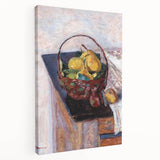 Vintage Still Life Wall Art - Basket of Fruit in Warm, Earthy Tones