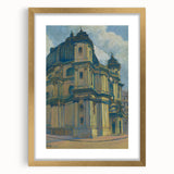 Vintage Architectural Wall Art - Historic Church in Vienna Pastel Print