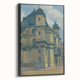 Vintage Architectural Wall Art - Historic Church in Vienna Pastel Print