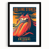 Retro Rolling Stones Poster - Brisbane 2014 Concert Art