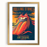 Retro Rolling Stones Poster - Brisbane 2014 Concert Art