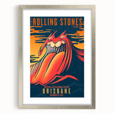 Retro Rolling Stones Poster - Brisbane 2014 Concert Art
