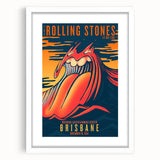 Retro Rolling Stones Poster - Brisbane 2014 Concert Art
