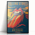 Retro Rolling Stones Poster - Brisbane 2014 Concert Art