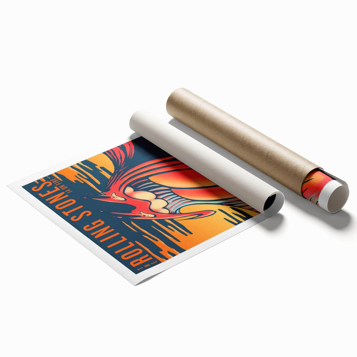 Retro Rolling Stones Poster - Brisbane 2014 Concert Art