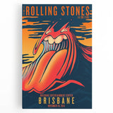 Retro Rolling Stones Poster - Brisbane 2014 Concert Art