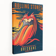 Retro Rolling Stones Poster - Brisbane 2014 Concert Art