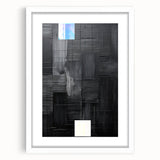 Abstract minimalist wall art featuring soft pastel colors in a white frame with a mat, creating a modern and elegant decor piece for contemporary interiors.
