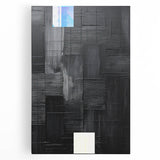 Abstract minimalist wall art on stretched canvas featuring soft pastel colors and geometric shapes, ideal for modern home decor or office aesthetics.