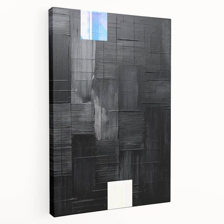 Abstract minimalist wall art on stretched canvas, showcasing soft pastel colors and geometric patterns. Ideal for modern home decor, adding a serene touch to interiors.