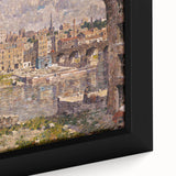 Modern Wall Art - Vibrant Riverside Town Scene | Classic Cityscape Decor
