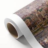 Modern Wall Art - Vibrant Riverside Town Scene | Classic Cityscape Decor