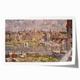 Modern Wall Art - Vibrant Riverside Town Scene | Classic Cityscape Decor