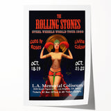 Retro Rolling Stones Steel Wheels 1989 Tour Poster