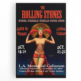 Retro Rolling Stones Steel Wheels 1989 Tour Poster