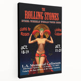 Retro Rolling Stones Steel Wheels 1989 Tour Poster