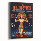 Retro Rolling Stones Steel Wheels 1989 Tour Poster