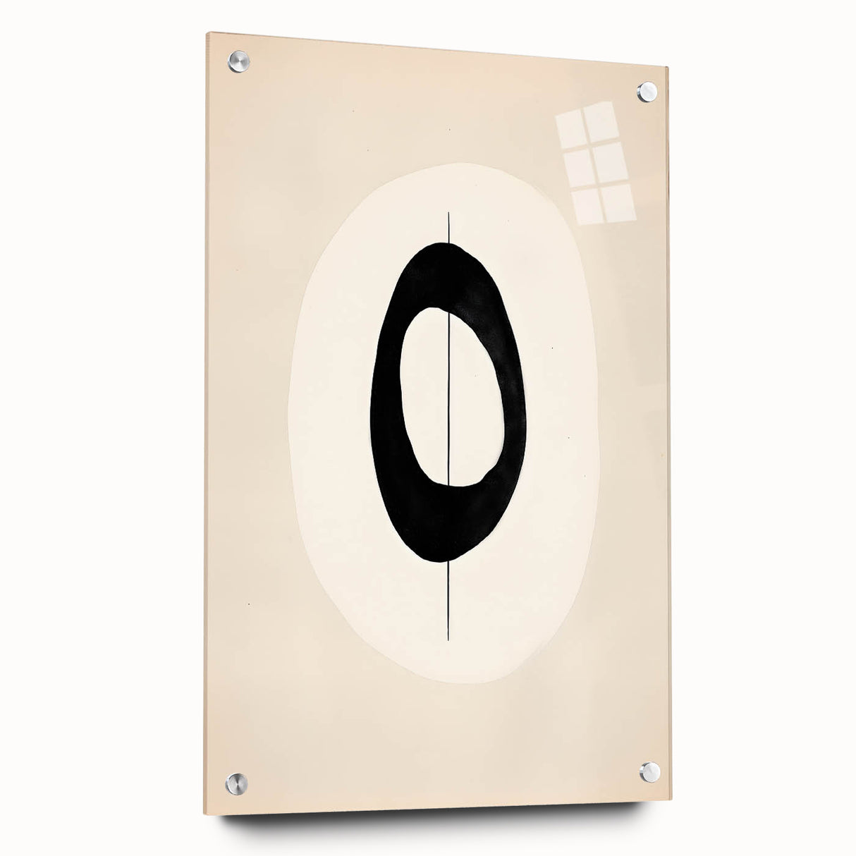Abstract minimalist wall art piece featuring a blend of soft pastel colors and geometric shapes, ideal for enhancing modern interiors with a touch of elegance.