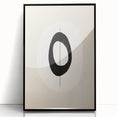 Abstract minimalist wall art framed in black acrylic, showcasing a sleek design with soft lines and subtle tones, perfect for modern home decor.