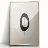 Framed abstract minimalist wall art in silver acrylic, showcasing a geometric design that enhances modern interiors with a sleek aesthetic. Perfect for contemporary decor.