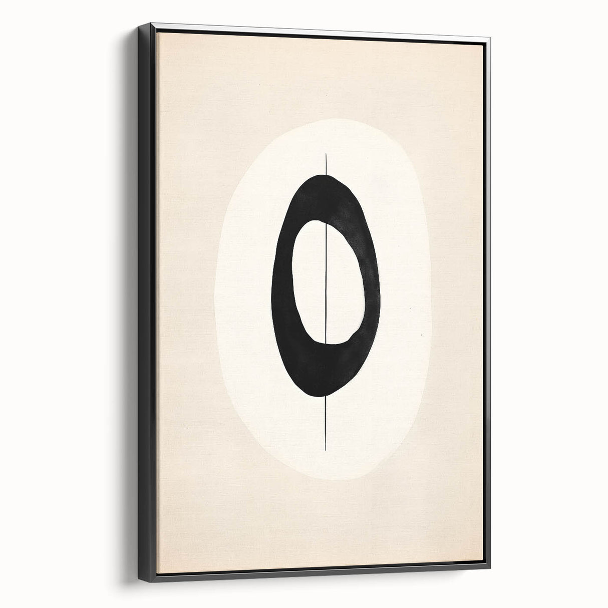Framed minimalist black abstract wall art featuring a sleek design, showcasing clean lines and subtle textures, ideal for modern interior decor.