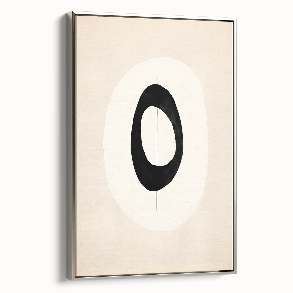 Framed minimalist abstract wall art in silver tones, showcasing elegant geometric shapes and textures, perfect for modern home decor. Ideal for enhancing contemporary interiors.