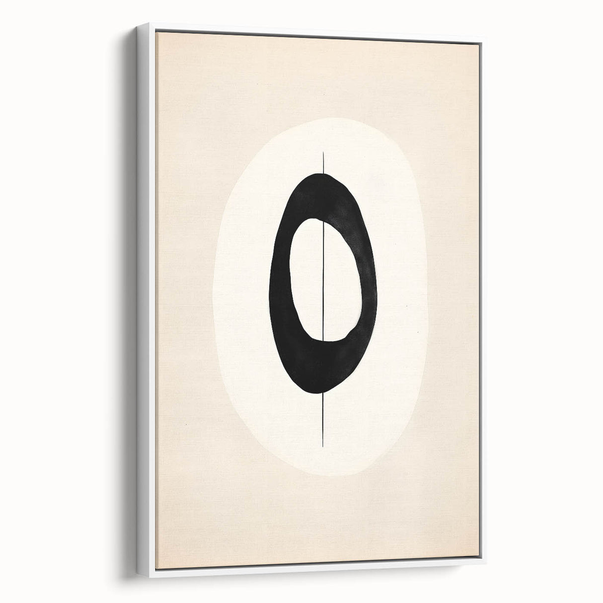 Framed abstract minimalist wall art featuring a white canvas with subtle textures, showcasing a contemporary design that enhances modern interiors. Ideal for stylish home decor.