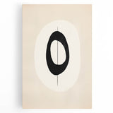 Abstract minimalist wall art on stretched canvas, showcasing soft pastel colors and geometric shapes, perfect for modern home decor or office settings.