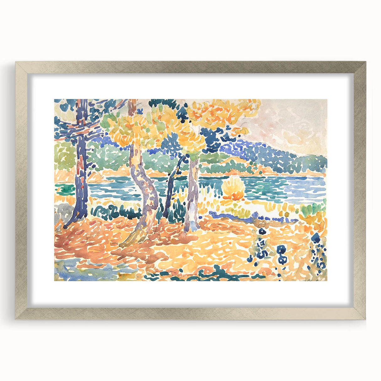 Impressionist Art – Golden Wheat Field at Sunset
