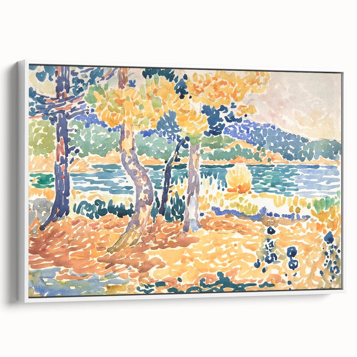 Impressionist Art – Golden Wheat Field at Sunset