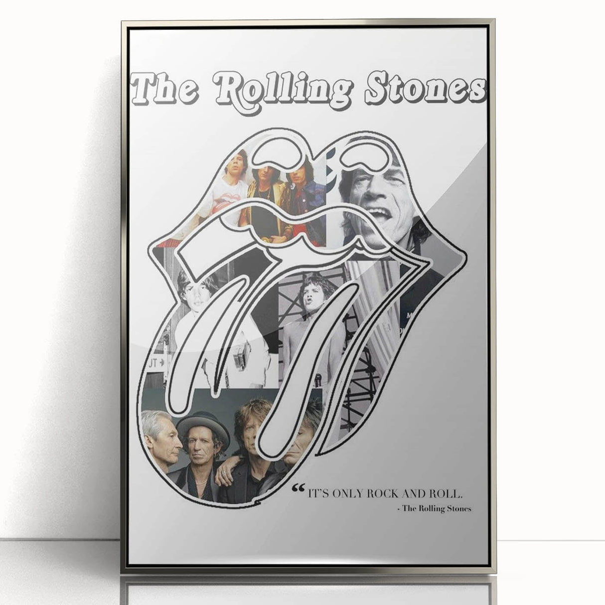 Rolling Stones Retro Poster - "It's Only Rock and Roll" Collage Art