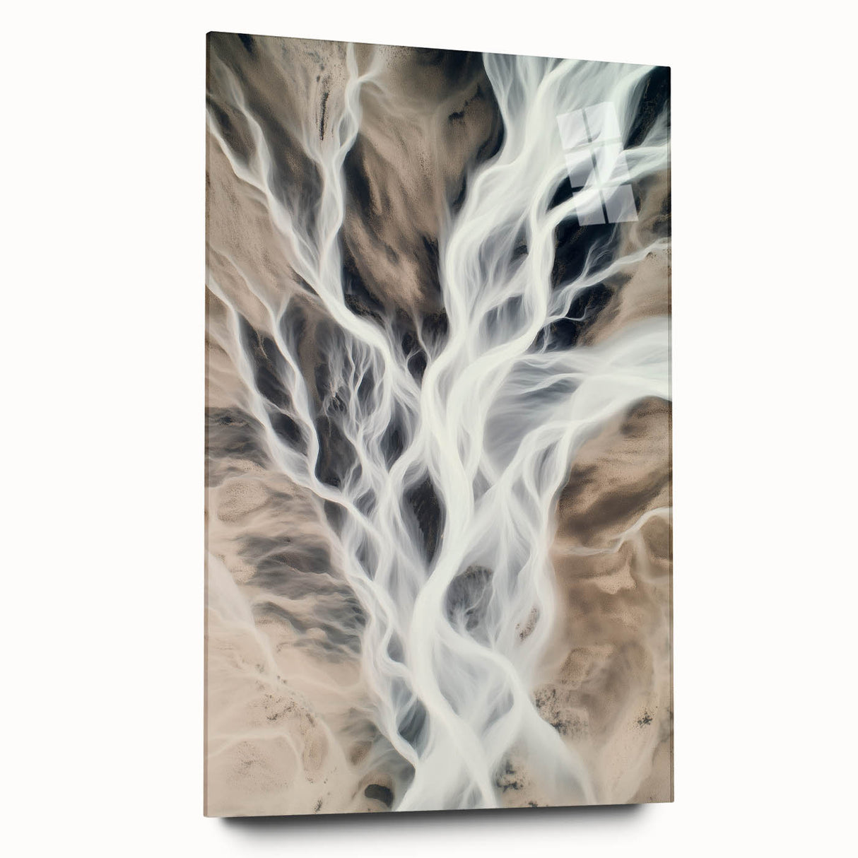 Aerial River Flow – Dynamic Abstract Nature Motion Wall Art