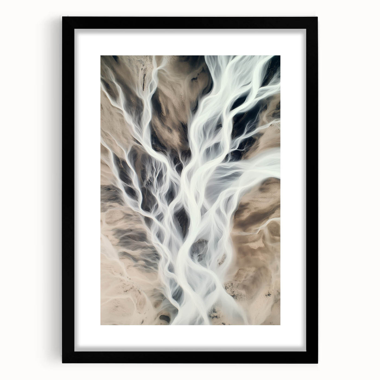 Aerial River Flow – Dynamic Abstract Nature Motion Wall Art