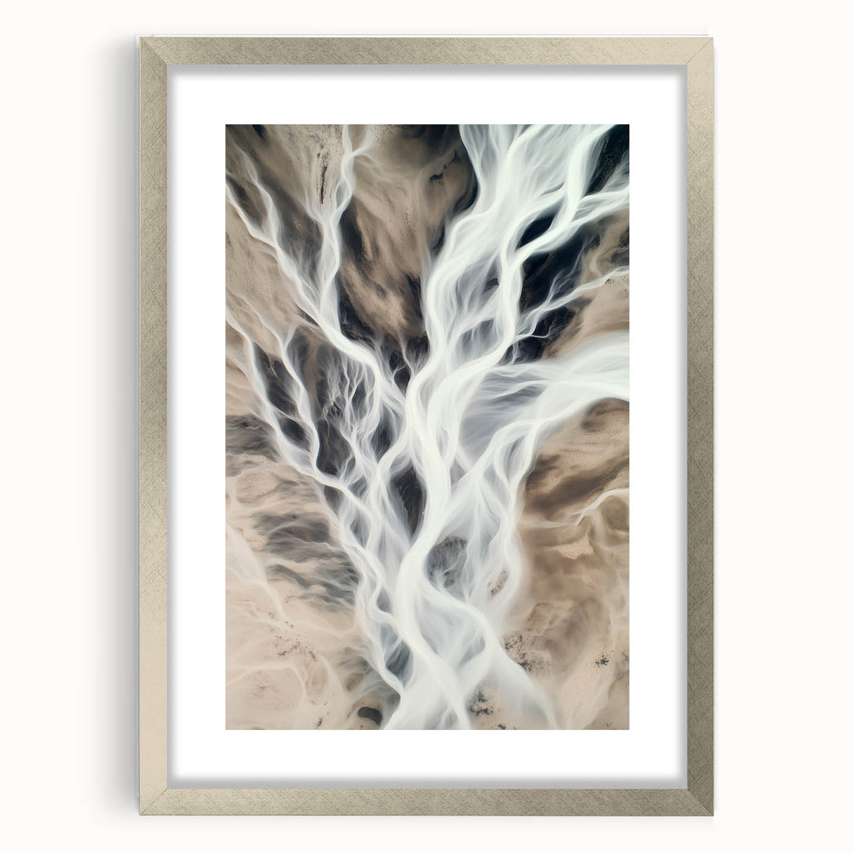 Aerial River Flow – Dynamic Abstract Nature Motion Wall Art