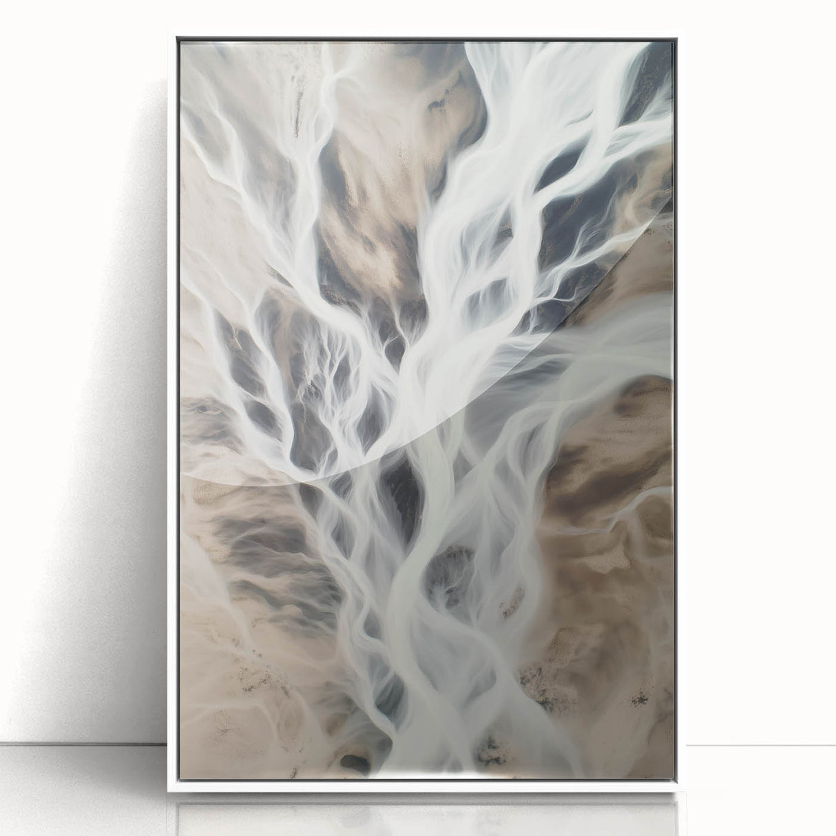 Aerial River Flow – Dynamic Abstract Nature Motion Wall Art