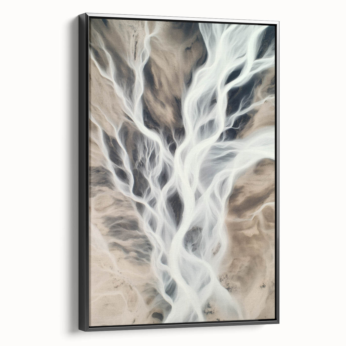 Aerial River Flow – Dynamic Abstract Nature Motion Wall Art
