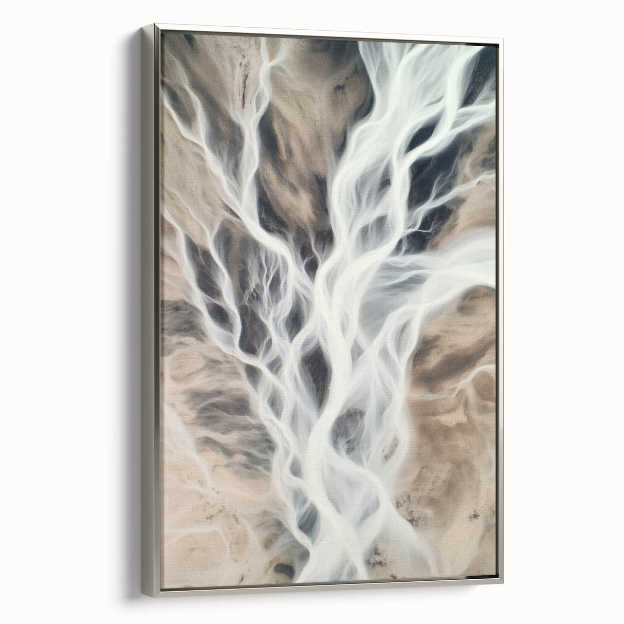 Aerial River Flow – Dynamic Abstract Nature Motion Wall Art