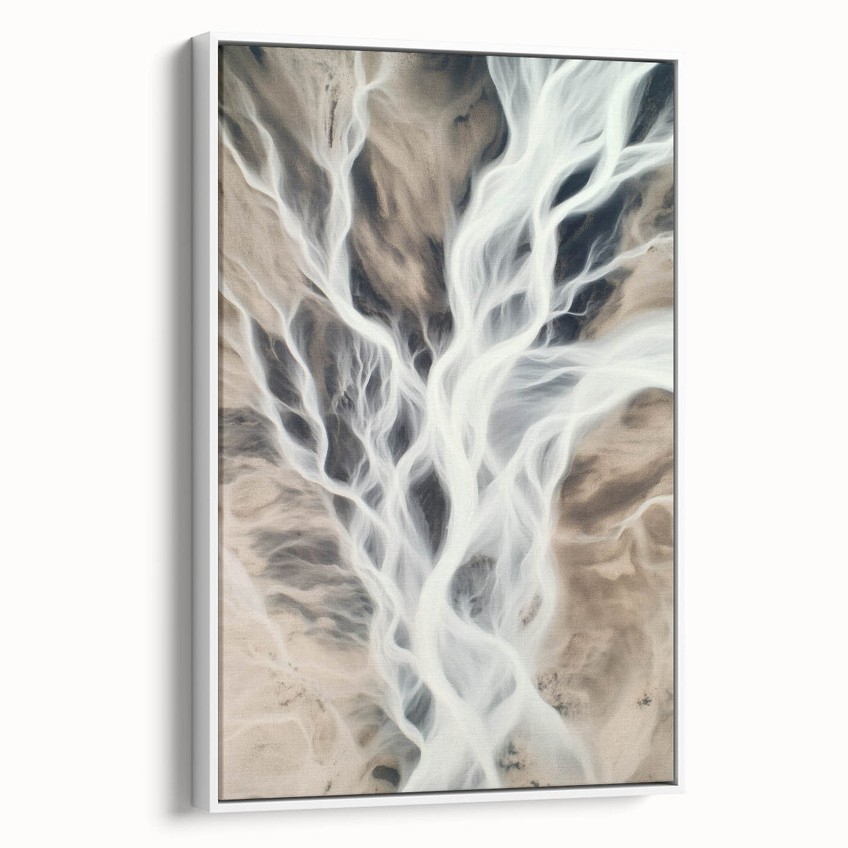 Aerial River Flow – Dynamic Abstract Nature Motion Wall Art