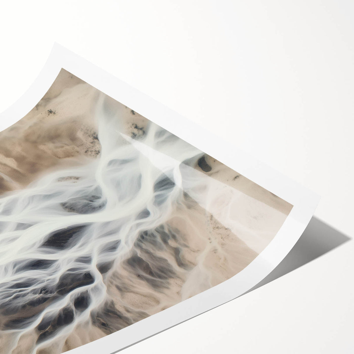 Aerial River Flow – Dynamic Abstract Nature Motion Wall Art