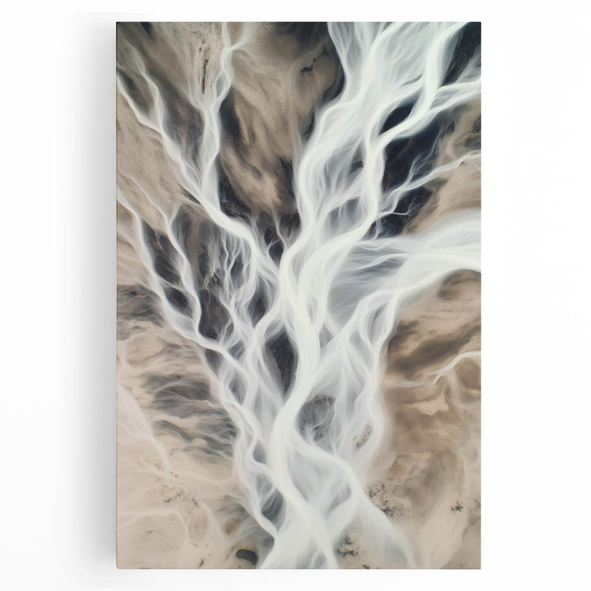 Aerial River Flow – Dynamic Abstract Nature Motion Wall Art