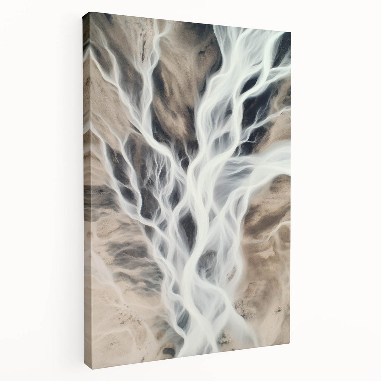 Aerial River Flow – Dynamic Abstract Nature Motion Wall Art