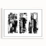 Black and White Abstract Triptych Wall Art – Framed & Canvas