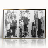Black and White Abstract Triptych Wall Art – Framed & Canvas