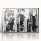 Black and White Abstract Triptych Wall Art – Framed & Canvas
