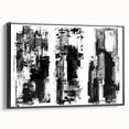 Black and White Abstract Triptych Wall Art – Framed & Canvas