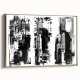 Black and White Abstract Triptych Wall Art – Framed & Canvas