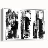 Black and White Abstract Triptych Wall Art – Framed & Canvas
