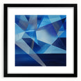Blue Geometric Wall Art – Modern Abstract Canvas for Living Room